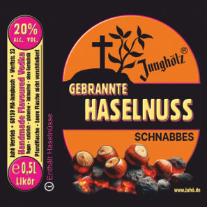 Gebrannte Haselnuss Schnabbes-Etikett