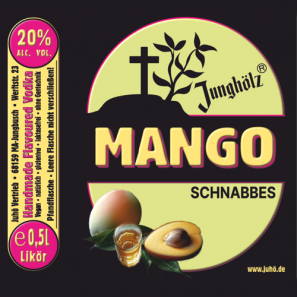 Mango Schnabbes-Etikett