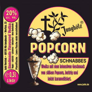 Popcorn Schnabbes-Etikett