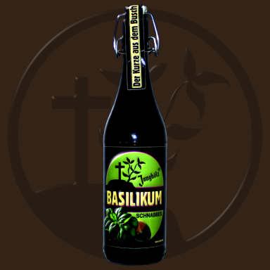 Bügelflasche mit BASILIKUM-Schnabbes