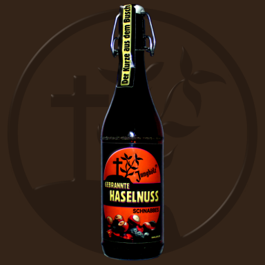Bügelflasche mit GEBRANNTER HASELNUSS-Schnabbes
